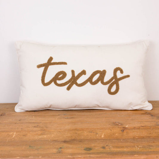 Texas Embroided Pillow