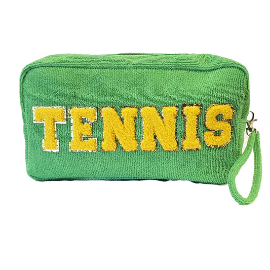 "Tennis" Terry Cloth Cosmetic Bag