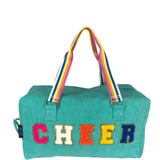 "Cheer" Terry Cloth Duffle Bag
