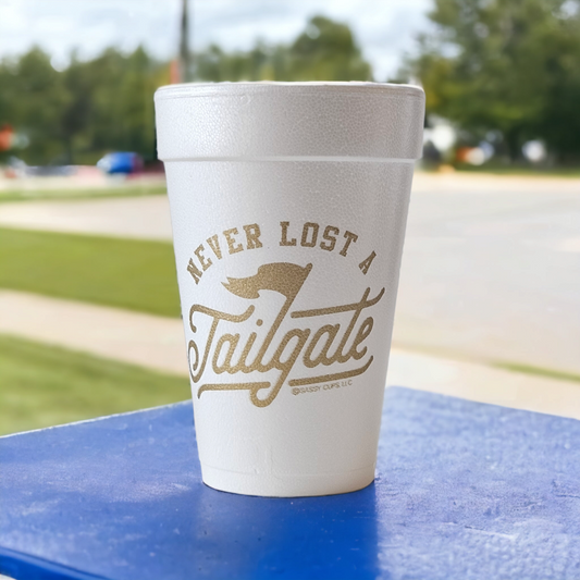 Never Lost A Tailgate Styrofoam Cups (pack of 8)