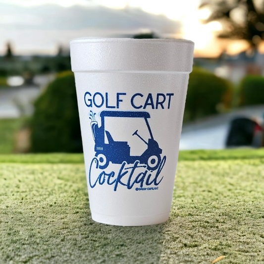 Golf Cart Cocktail Styrofoam Cups (Pack of 8)