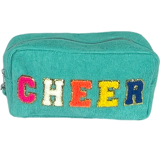 "Cheer" Terry Cloth Cosmetic Bag