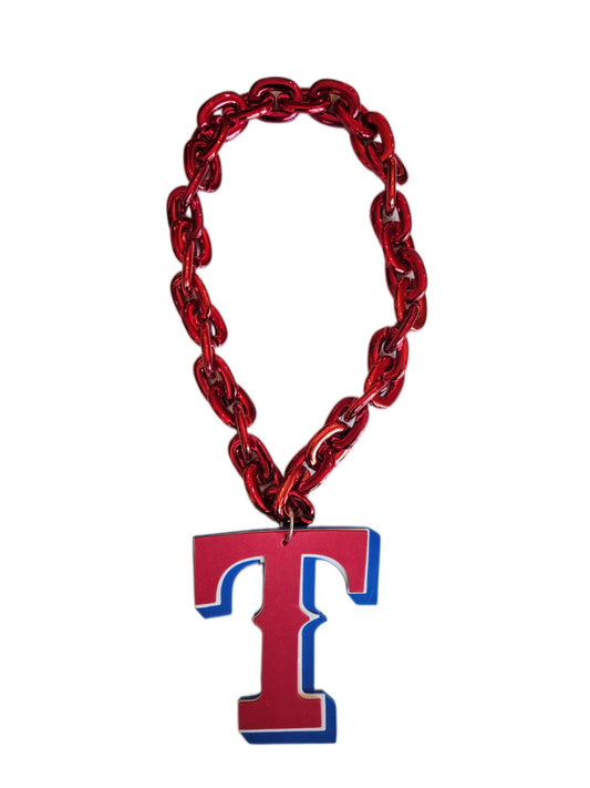 Texas Rangers Fan Chain 3D Foam Necklace