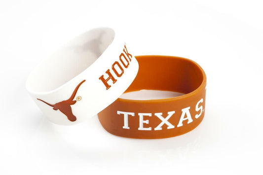 Texas Longhorns Silicone Bracelet- 2 pack