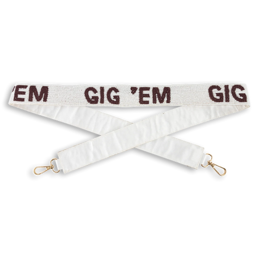 Collegiate Beaded Strap- Texas A&M Gig'em