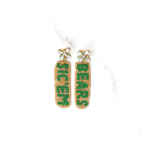 Sic'em Bears Beaded Earrings