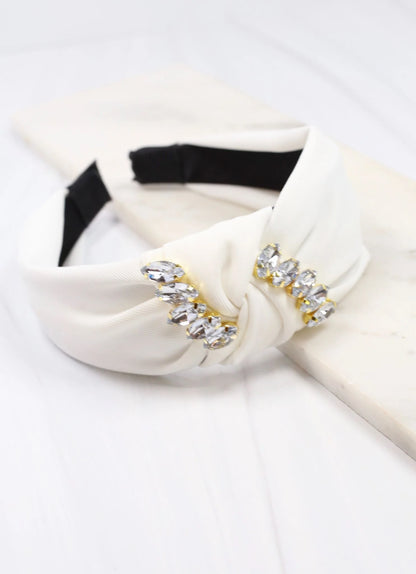 Ester Gemstone Headband White