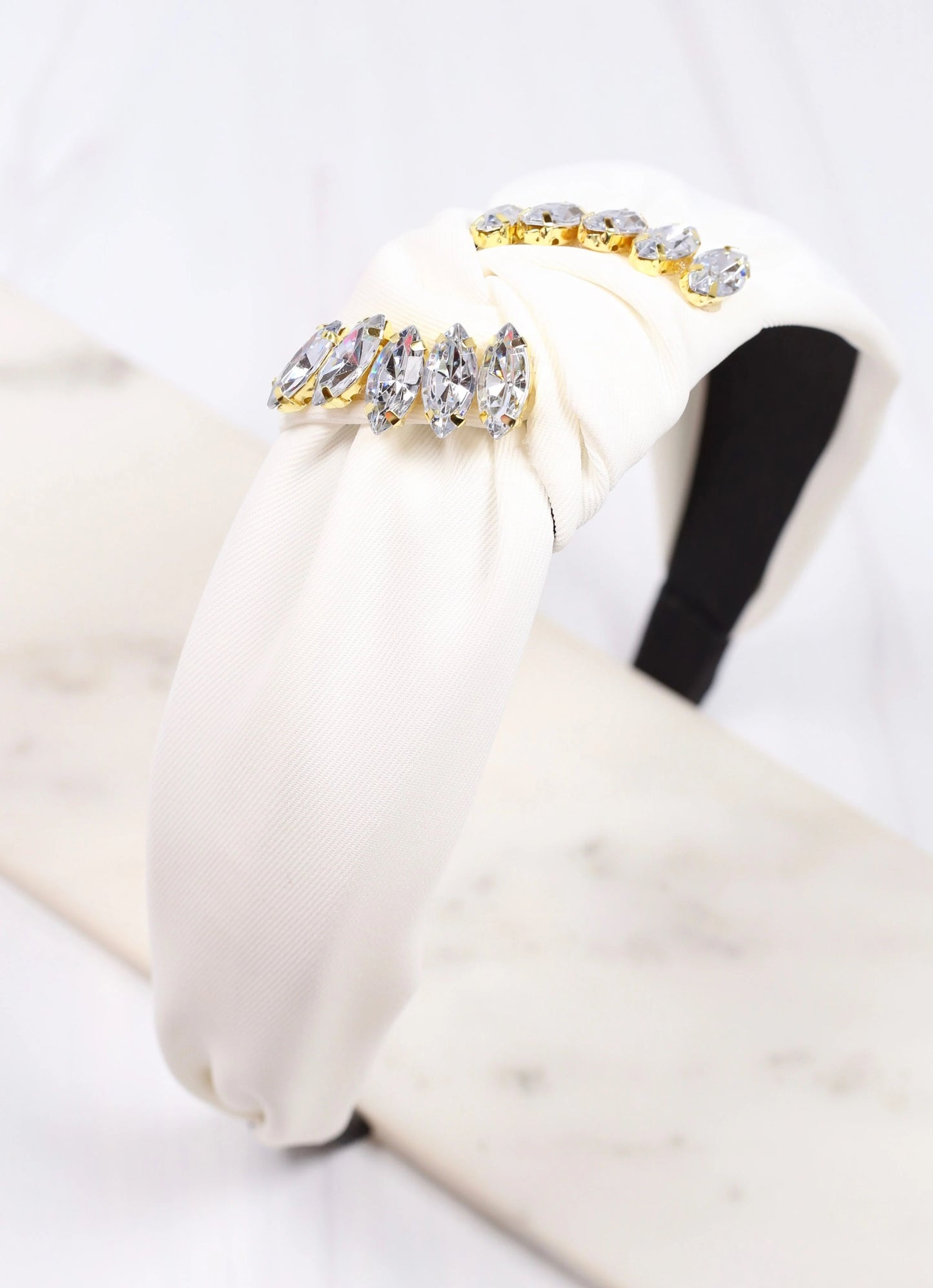 Ester Gemstone Headband White