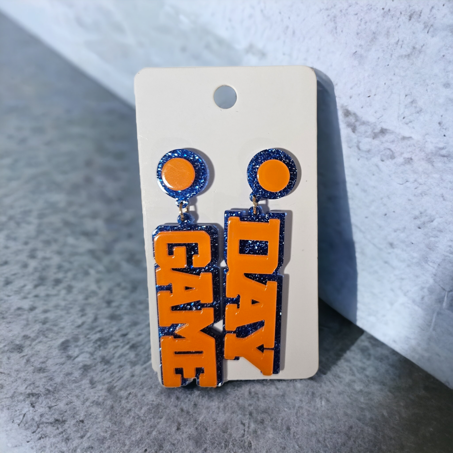 Gameday Orange Ackrylic Earrings