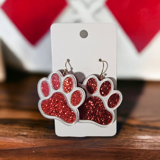 Paw Ackylic Earrings