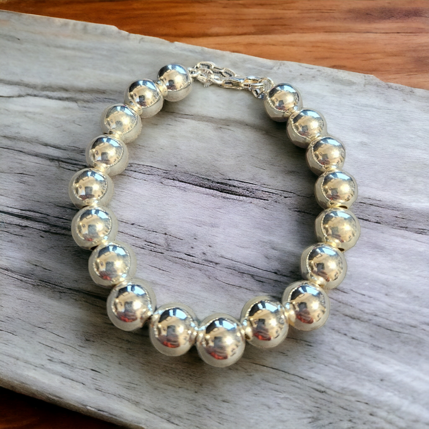 Sterling Silver Beads Bracelet