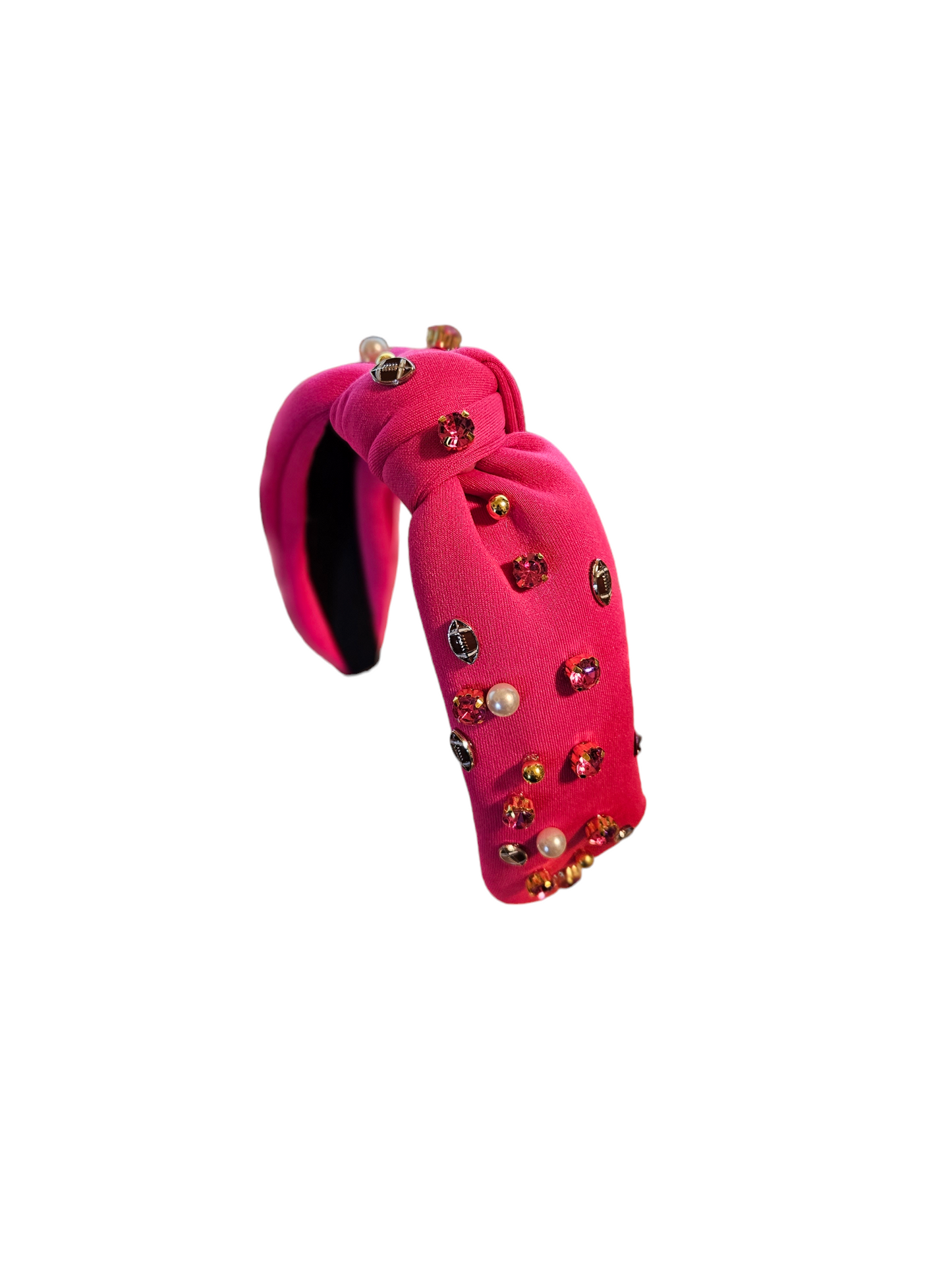 Football Bling Headband Pink