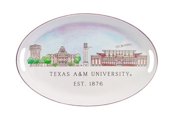 Texas A&M Skyline Oval Tray