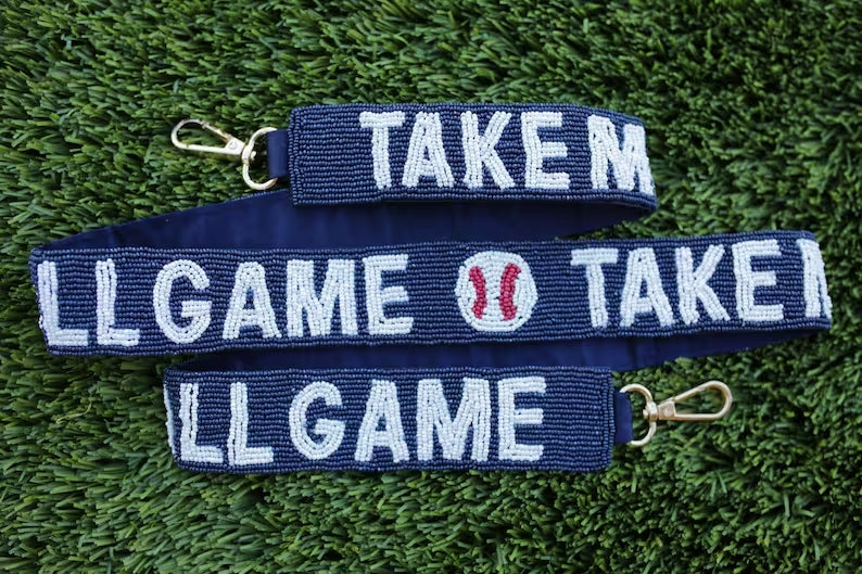 Baseball Beaded Purse Strap